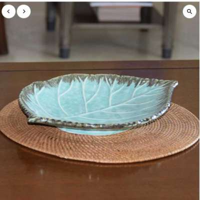 Ceramic Mint Leaf Serving Salad Platter | Tableware Profile Picture