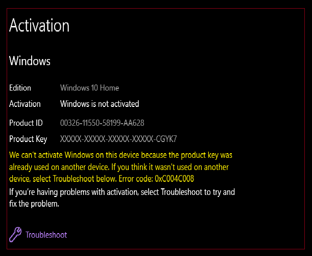 Fix: Windows Update error code 0xc004c008