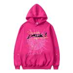 spider hoodie pink